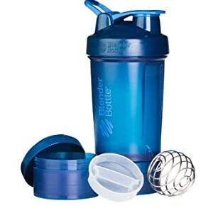 BlenderBottle ProStak System with 22-Ounce Bottle and Twist-Lock Storage, Marine - Image 3