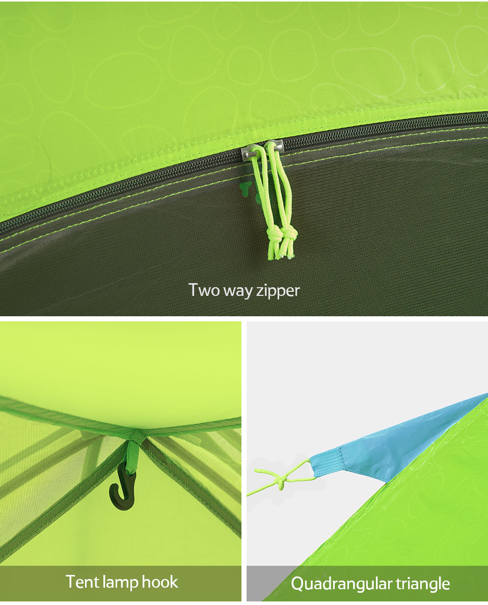 210T65D embossed design P-Series aluminum pole tent with new material