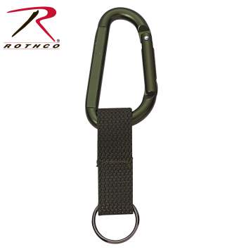 Rothco Jumbo 80MM Carabiner With Web Strap Key Ring - Tactical Trading