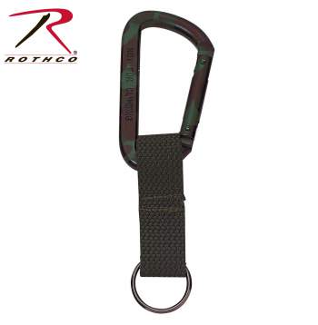 Rothco Jumbo 80mm Carabiner With Web Strap Key Ring - Tactical Trading