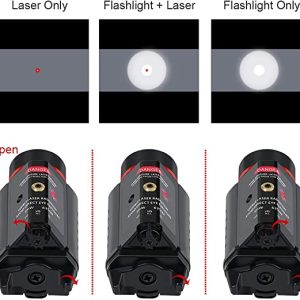 Feyachi LF-38 Red Laser Flashlight Combo 200 Lumen Weapon Light with Picatinny Rail Mount - Image 4