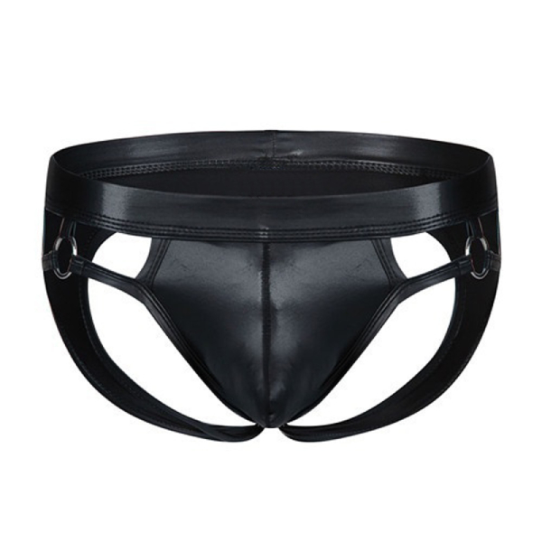 Fashion Sexy Men Thongs Mens Pu Leather Thongs G Strings Backless