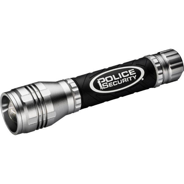 Police Security - 1800 Lumen Elite LED Flashlight - Silver-