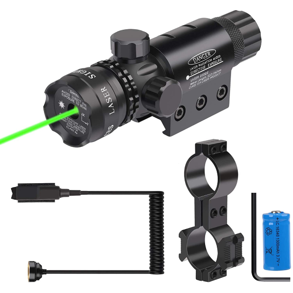 Tactical Flashlight Light Green Dot Rifle Gun Laser Sight Scope