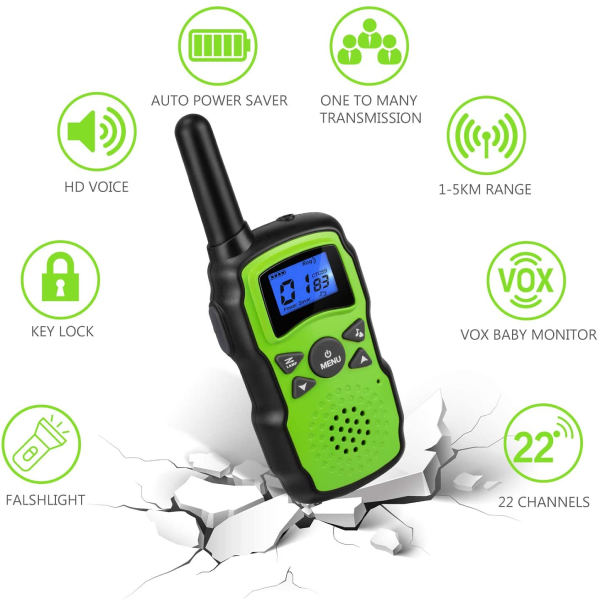 Wishouse Walkie Talkies for Kids Pack, Family Walky Talky Adults  Children's Radio Long Range, Outdoor Camping Fun Toys Birthday Present Xmas  Gifts for 10-Year-Old Girls Boys (No Battery) Tactical  Trading