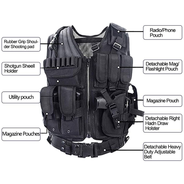 YAKEDA Tactical Vest Outdoor Ultra-Light Breathable Combat Training ...