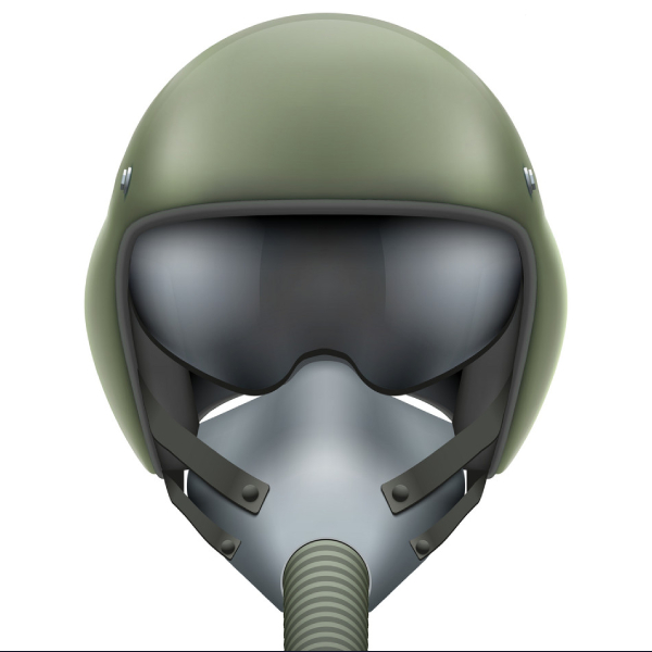 Military flight fighter pilot helmet (Large size Model)