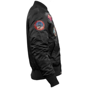 Top Gun MA-1 Nylon Men's Bomber Jacket with Patches
