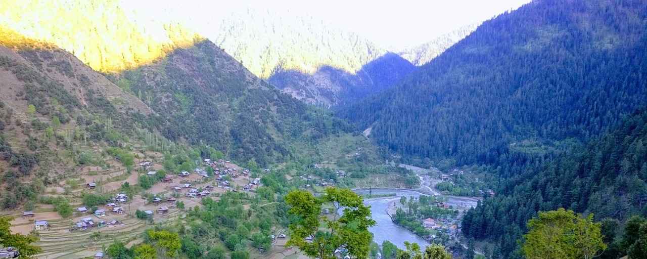 Sun shining on Neelum Valley