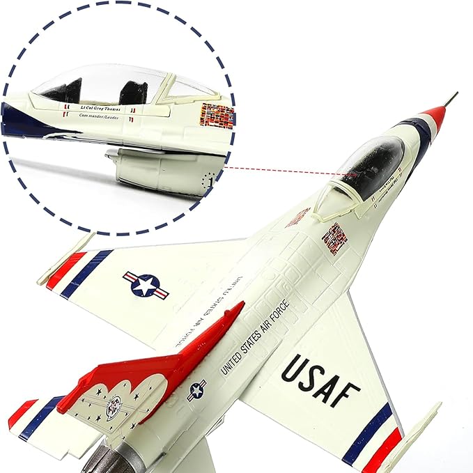 F-16C Thunderbird Diecast Jet – 1:100 USAF Model Aircraft